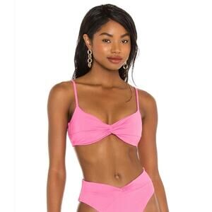 L*Space Ringo Bikini Top in Bubble Gum Pink Size Small NWT